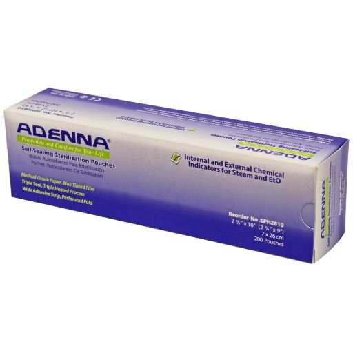 Adenna Sterilization Pouch 2-3/4 x 9, (6/case) - Click Image to Close